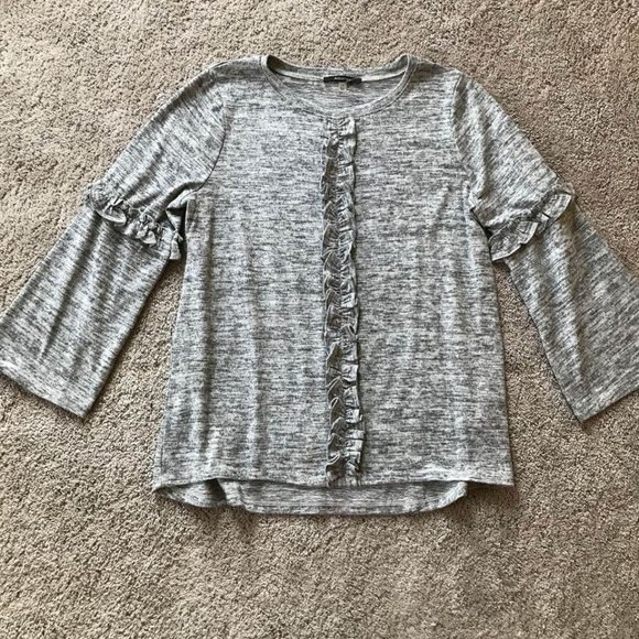 August Silk women’s large gray sweater top - Picture 1 of 7